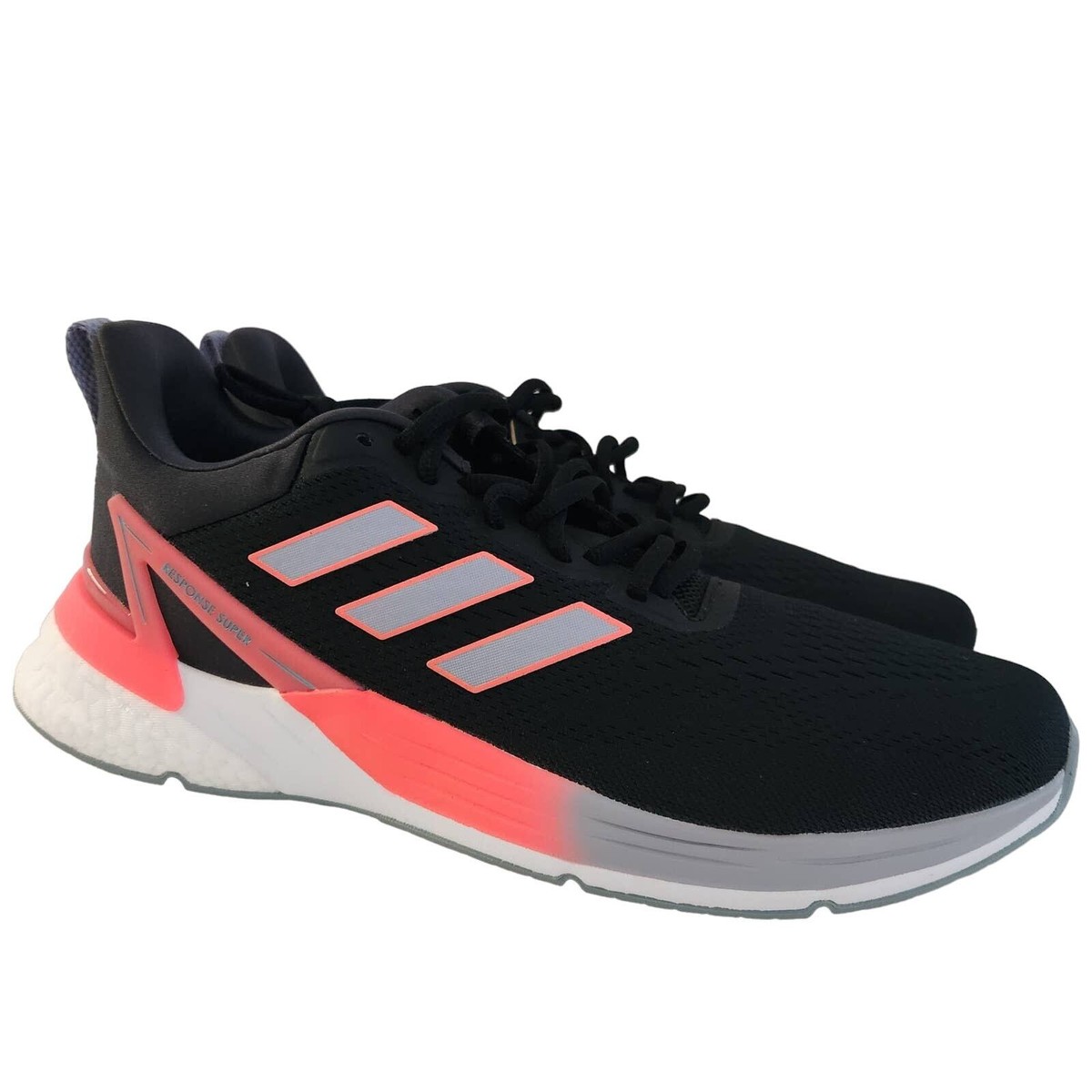 adidas Men's Response Super 2.0 Running Shoe, Core Black/Halo Silver/Turbo,  12.5