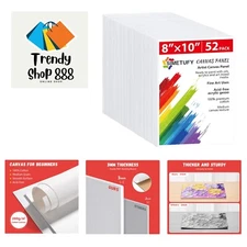 Canvas Boards for Painting 52 Pack 8 x 10 Inch Blank Canvas Panels 100% Cotto...