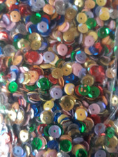 Pailletten Pailetten bunt mix Regenbogen gold rot blau gr&uuml;n gelb rosa flieder