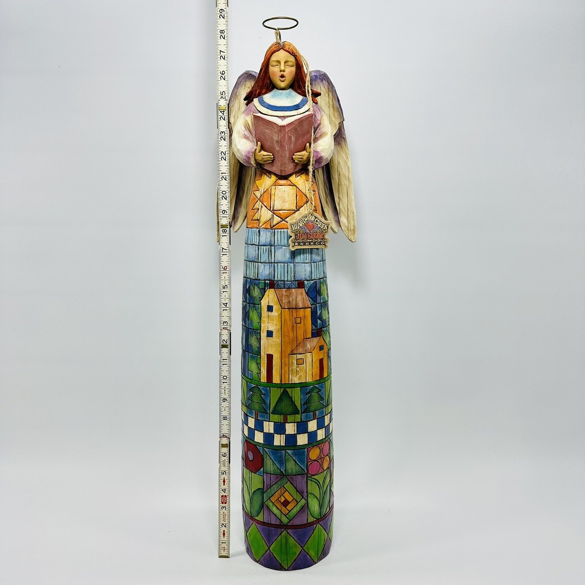 【新品未使用品】JIM SHORE ハートエンジェル Jim Shore Singing Makes The Heart Glad Angel Huge 28” Figurine