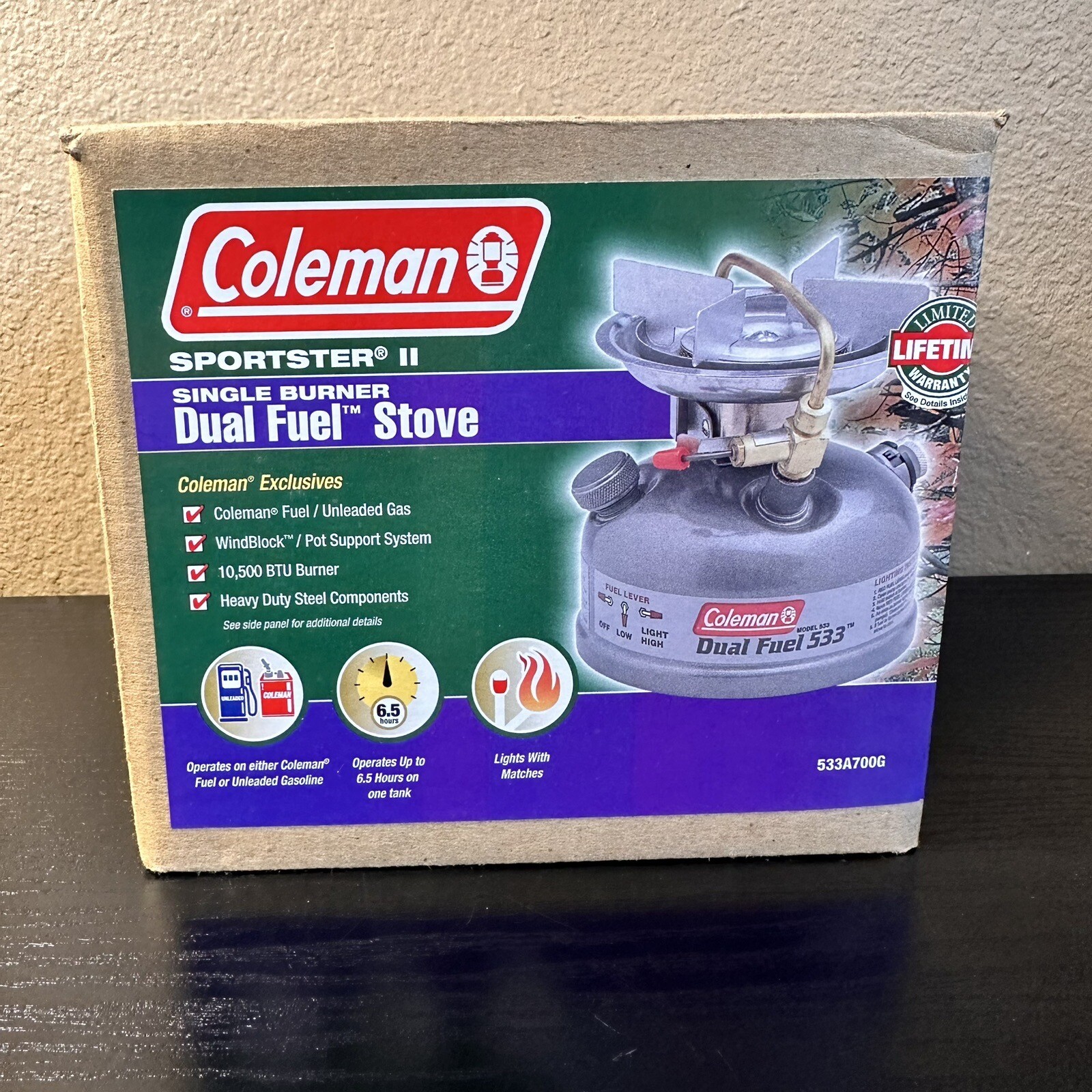 COLEMAN Sportster II Model 533 Dual Fuel Single Burner Camping Hiking Stove eBay