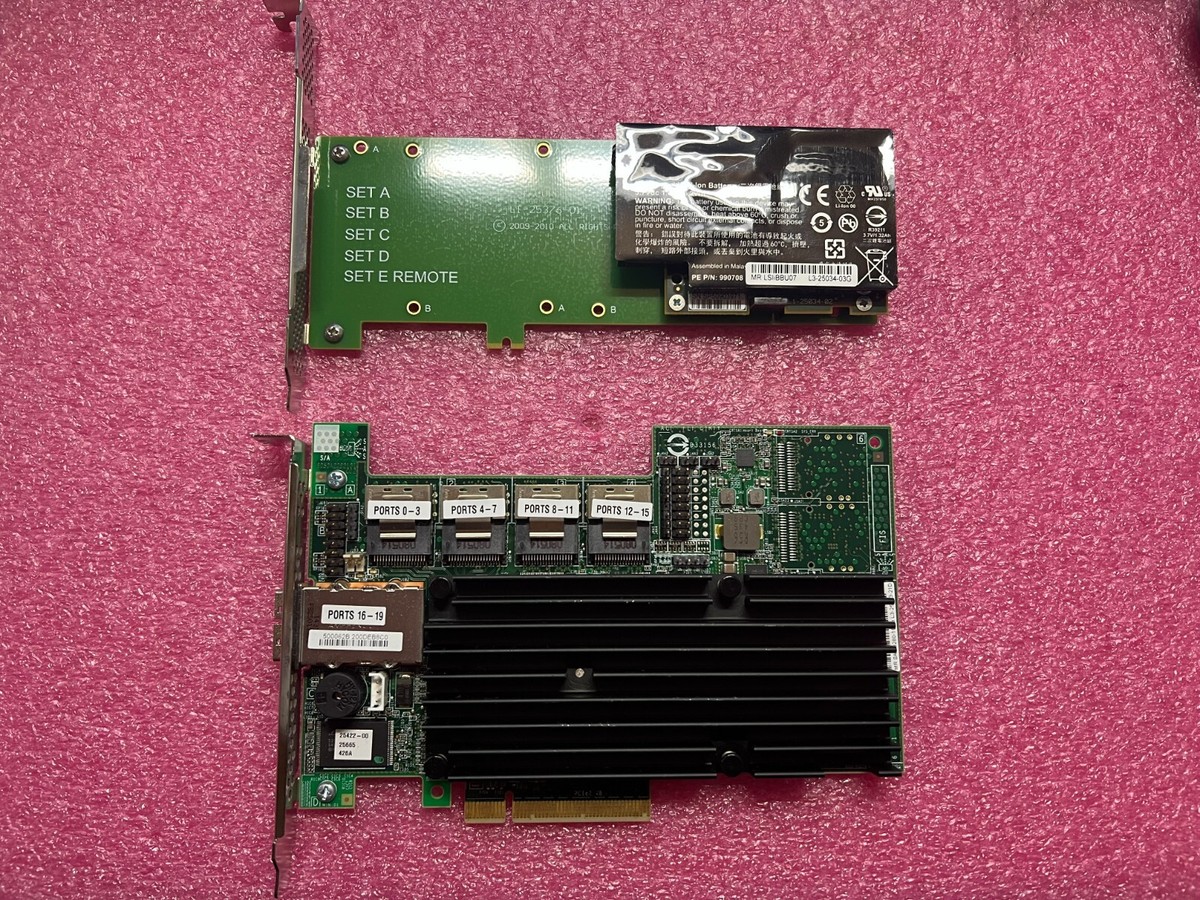 LSI MegaRAID MR SAS 9280-16i4e RAID L3-25243-21D w/ w/ Battery 