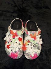 Crocs Classic Lined Tie Dye Women's Casual Clog W/charms, Size US M8/W10
