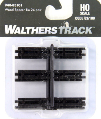 Walthers HO Scale ~ New ~ Code 83 & 100 ~ Wood Spacer Ties ~ 24 Pair ~ 948-83101