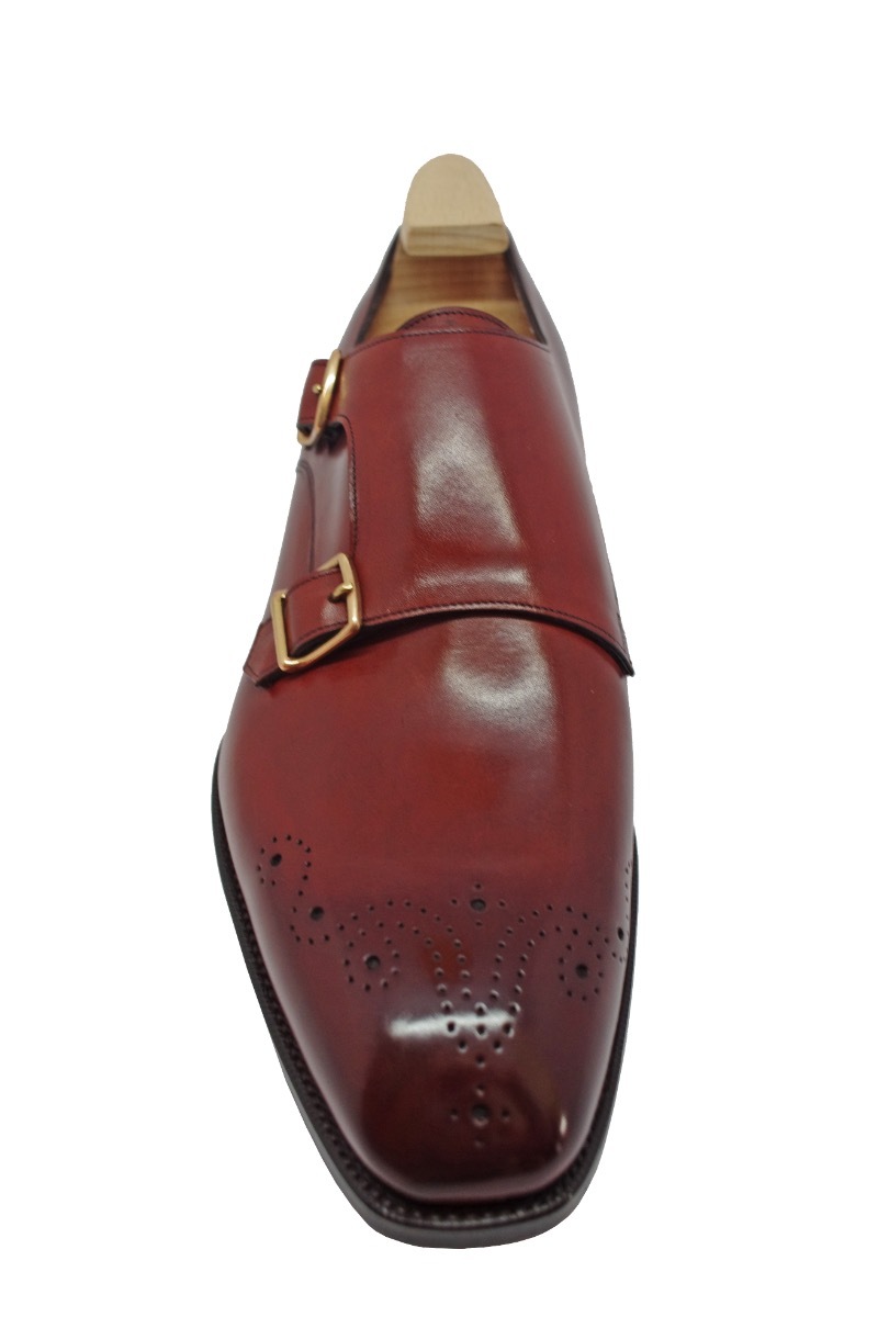 GAZIANO & GIRLING GROSVENOR DOUBLE BUCKLE MONK SHOES IN VINTAGE