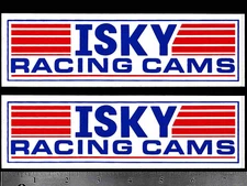 ISKY RACING CAMS - Set of 2 Original Vintage 1970's Racing Decals/Stickers