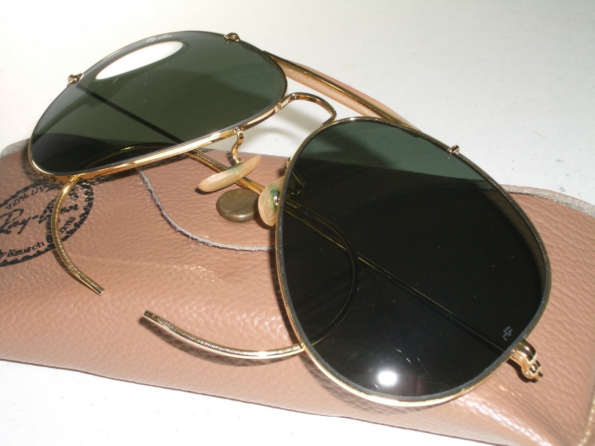 1980's 58[]14 VINTAGE B&L RAY-BAN USA ARISTA GEP G15 OUTDOORSMAN