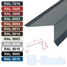 Ortgangblech Stahl verzinkt Winkelblech Ortblech Dachblech RAL Farben Ortgang 3