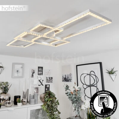 LED Wohn Schlaf Zimmer Flur Leuchten modern dimmbar Decken Lampen Glitzereffekt
