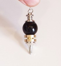 ° PENDULE MICRO VIBRATOIRE OBSIDIENNE NOIRE     ESOTERISME RADIESTHESIE