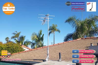 Best Yagi TV Antenna Outdoor 250 Mile for Rural & Suburban Homes