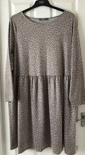 NUTMEG SIZE 22 BEIGE LEPOARD PRINT SUPERSOFT STRETCH PULL ON DRESS