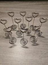 Metall Platzkartenhalter Herz*Kartenhalter*Fotohalter*Hochzeit*Deko* 10 Stück