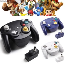 Classic Wireless Game Controller With Adapter Wavebird For Gamecube Retro GC NGC