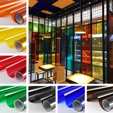 Transparent Window Film Color Solar Tint Self Adhesive Anti UV Heat Glass Decor