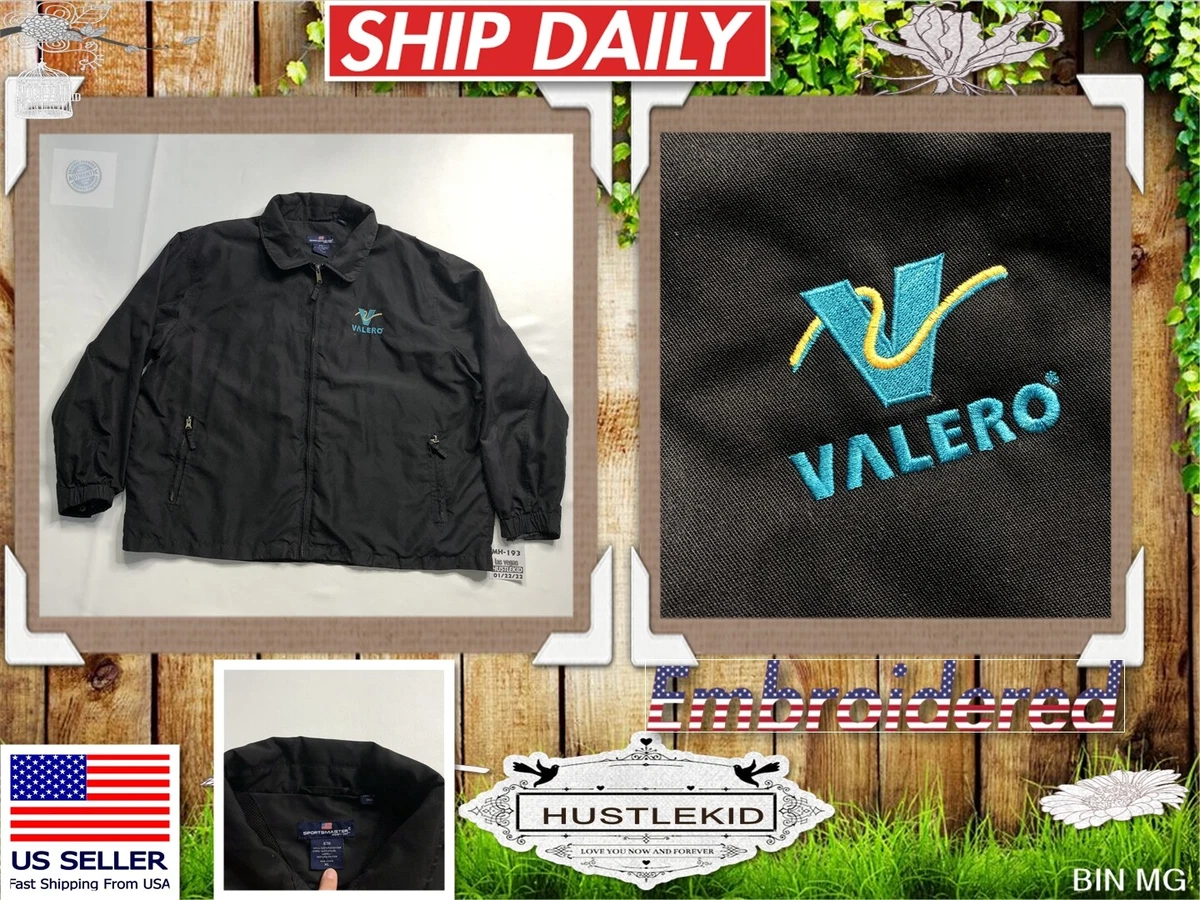 Official Valero Gas Station Employee Work Windbreaker Zip Jacket Men XL XLARGE🔥