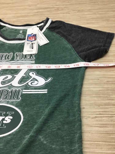 NFL Teens Apparel Juniors Size Small 3/5 New York Jets Football Shirt New Tags - Picture 5 of 6