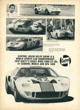1966 Castro Motor Oil PRINT AD Ford GT-40 Racer 'Skip' Scott