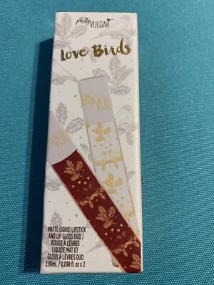 Pretty Vulgar Love Birds Matte Liquid Lipstick (Love Me) & Lip Gloss Duo Full Sz