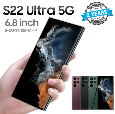 New Samsung Galaxy S22 Ultra 5G SM-S908U1 8+128GB 6.8'' FACTORY UNLOCKED Phone