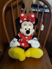 Vintage Minnie Walt Disney World Disneyland Minnie Mouse 18" Plush Red PolkaDot