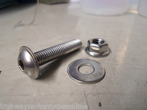 KIT CAR M6 STAINLESS STEEL FLANGE DOME HEAD BOLT WITH WING NUT AND WASHERS