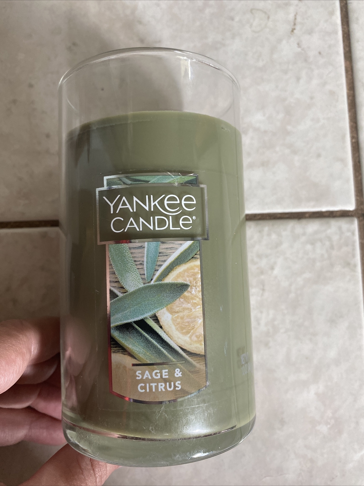 NEW Yankee Candle Sage And Citrus 12 oz Glass Jar Single Wic