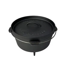 Lehman's Camp Dutch Oven Kettle Nitrided Non Stick Cast Iron 4.5 Quart