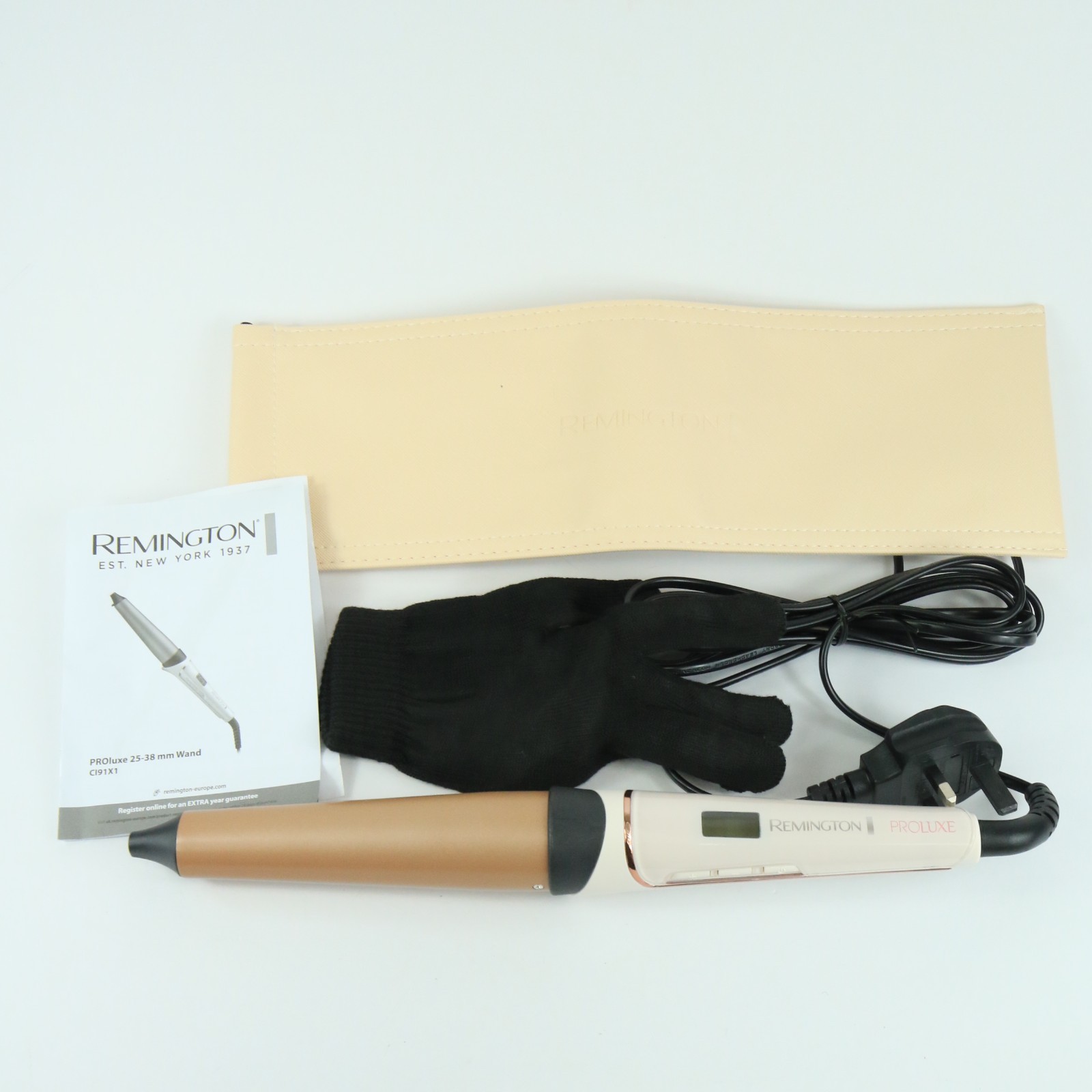 Remington CI91X1 ProLuxe Hair Curling Wand 25-38mm Rose Gold