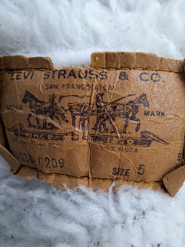 VTG Little Levis Orange Tab Kids Denim Sherpa Jacket size 5 Made USA Acid Wash - Picture 9 of 17