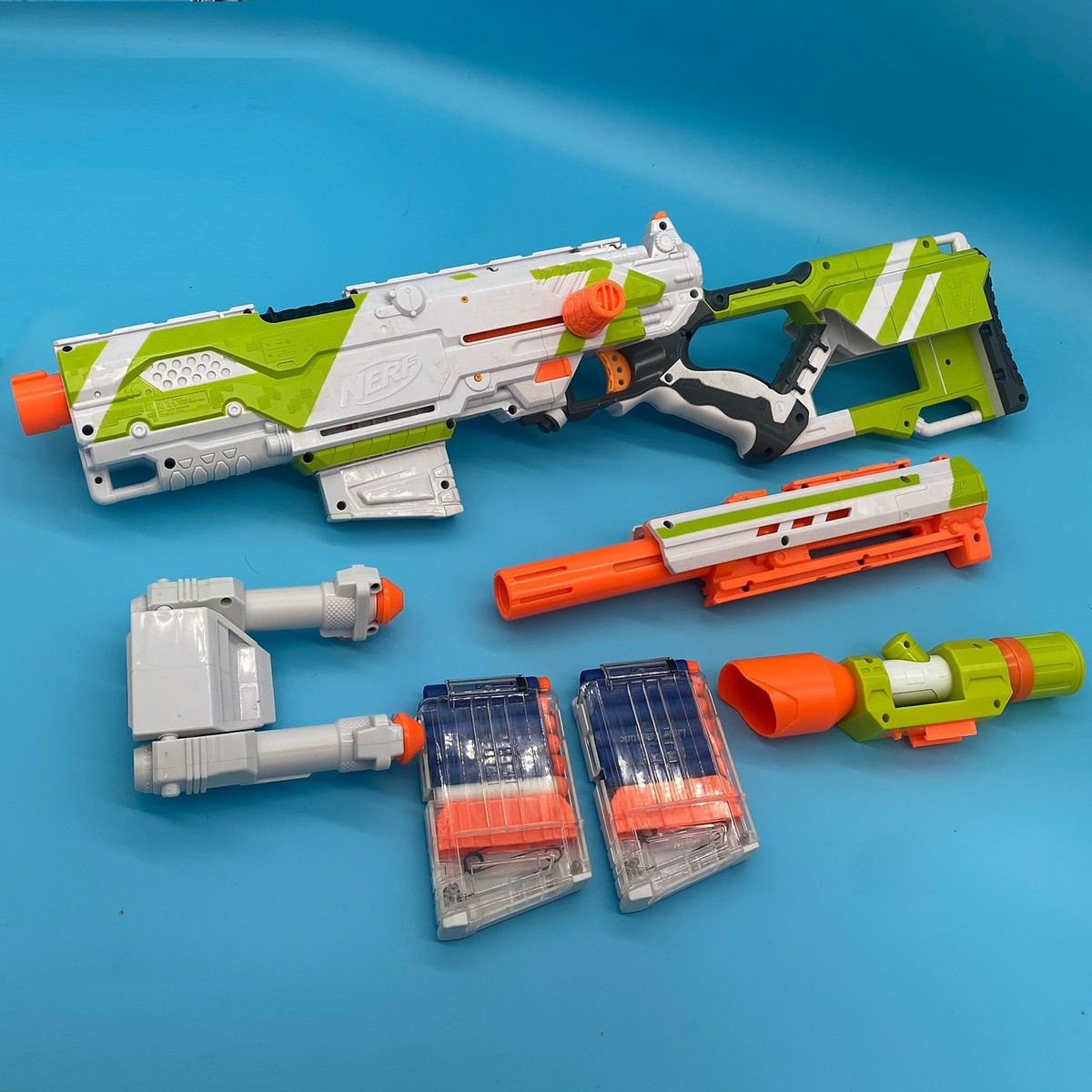 NERF N-Strike Longstrike CS-6 Modulus Blaster Rifle with Scope & 3