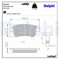 Bremsbelagsatz Scheibenbremse Delphi LP2153 FüR Renault Megane Fluence KZ0 3 BZ0