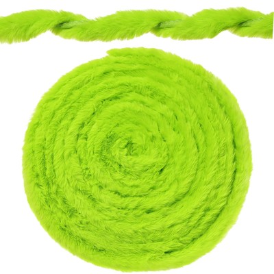 Christmas Faux Fur Ribbon Trim Winter Tree Garland Artificial Furry Stripe Ac...