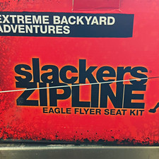 Slackers Zipline Eagle Flyer Seat Kit Red Disc Seat w/ Rope  Cable Hardware