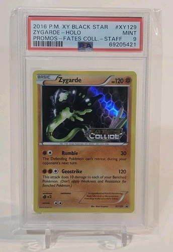 Zygarde #XY129 STAFF Fates Collide Promo Holo Pokémon PSA 9 POP 12 HTF