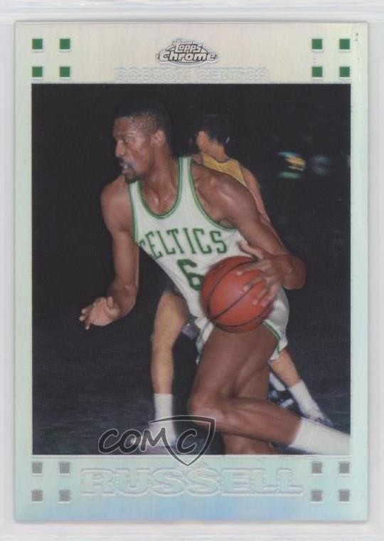 2007-08 Topps Chrome Refractor /999 Bill Russell #6 HOF 0e5c