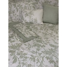 Laura Ashley Home Lindy 5-Piece Green Floral Cotton Twin 2-Sided Comforter Set