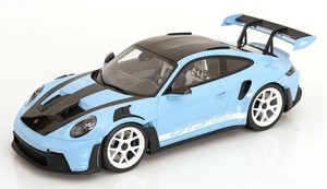 PORSCHE - 911 992 GT3 RS COUPE 2022 1/12scale in Light Blue by GT Spirit #GT497