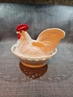 Vintage HTF Westmoreland  Milk Glass Dish Large Hen on Nest  Open Lace Edge
