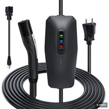 Tesla Charger - Level 1 2, 20FT Cable, 16A 3.5KW Dual NEMA Adapter 5-15/6-20...