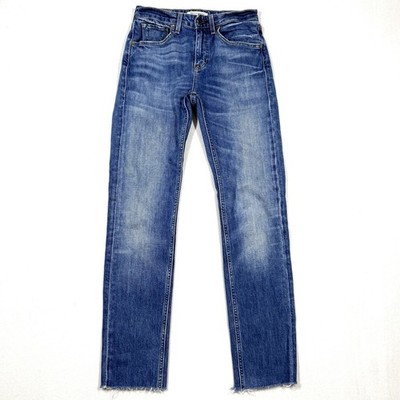 Levis Made and Crafted Jeans Mens 28x31 Tack Slim Medium Wash Cut Off Raw Hem