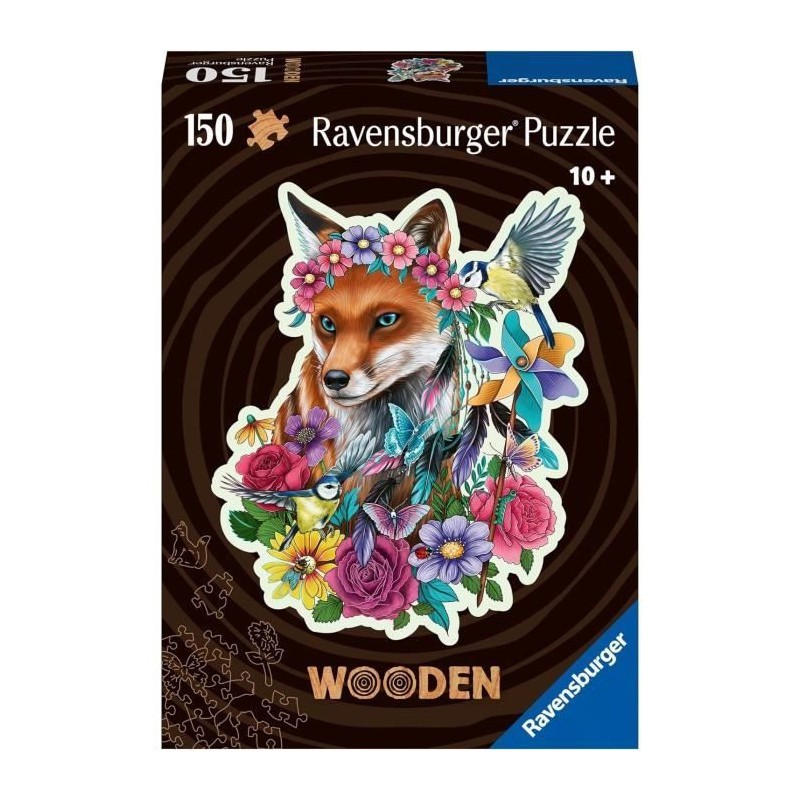 Puzzle bois renard coloré 150 pièces pour vos soirées complices en famille