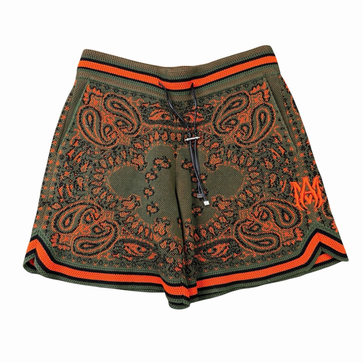 Amiri Bandana Print Knit Woven Crochet Basketball Shorts Adult