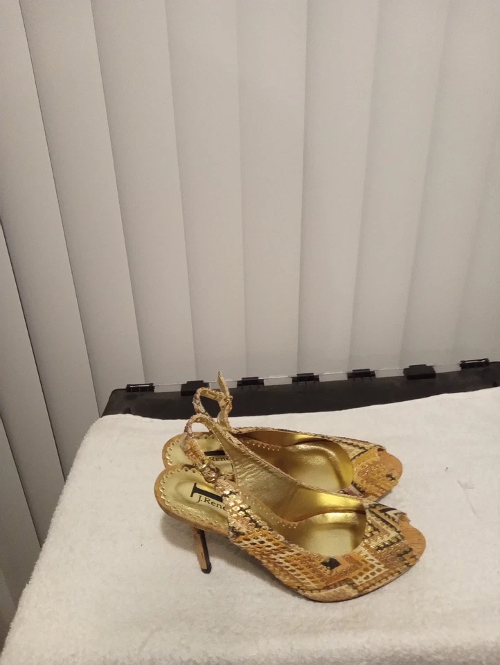 Zapatos de salón para mujer J Renee con correas de champán talla 8 M Foto 3 de 4