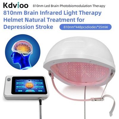 810nm Red Infrared Light Therapy Brain Helmet for Parkinsons Treatment 448 Diode
