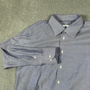 Eton Contemporary Fit Dress Shirt Mens XL 17.5 44 Blue Micro Texture
