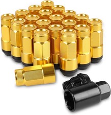 20pcs Gold Lug Nuts M12x1.5 Wheel Rims