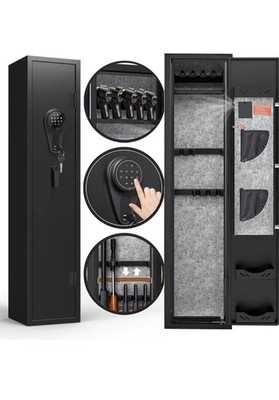 Gun Safe,Rifle Safe,4-5 Gun Safes for Home Rifle and Pistols,
