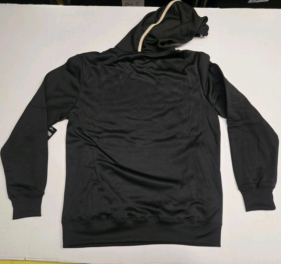 Ropa del equipo de la NFL New Orleans Saints logotipo bolsillos con cremallera sudadera con capucha negra/grande para hombre Foto 2 de 4