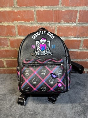 Monster High Alumni 2010 Mini Style Backpack Plaid Unique Rare Zip Up